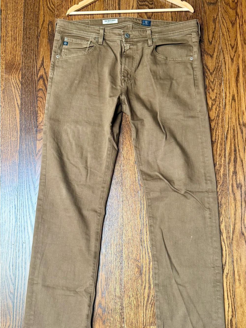 Ag Adriano Goldschmied Men's Brown Straight Casual Pants